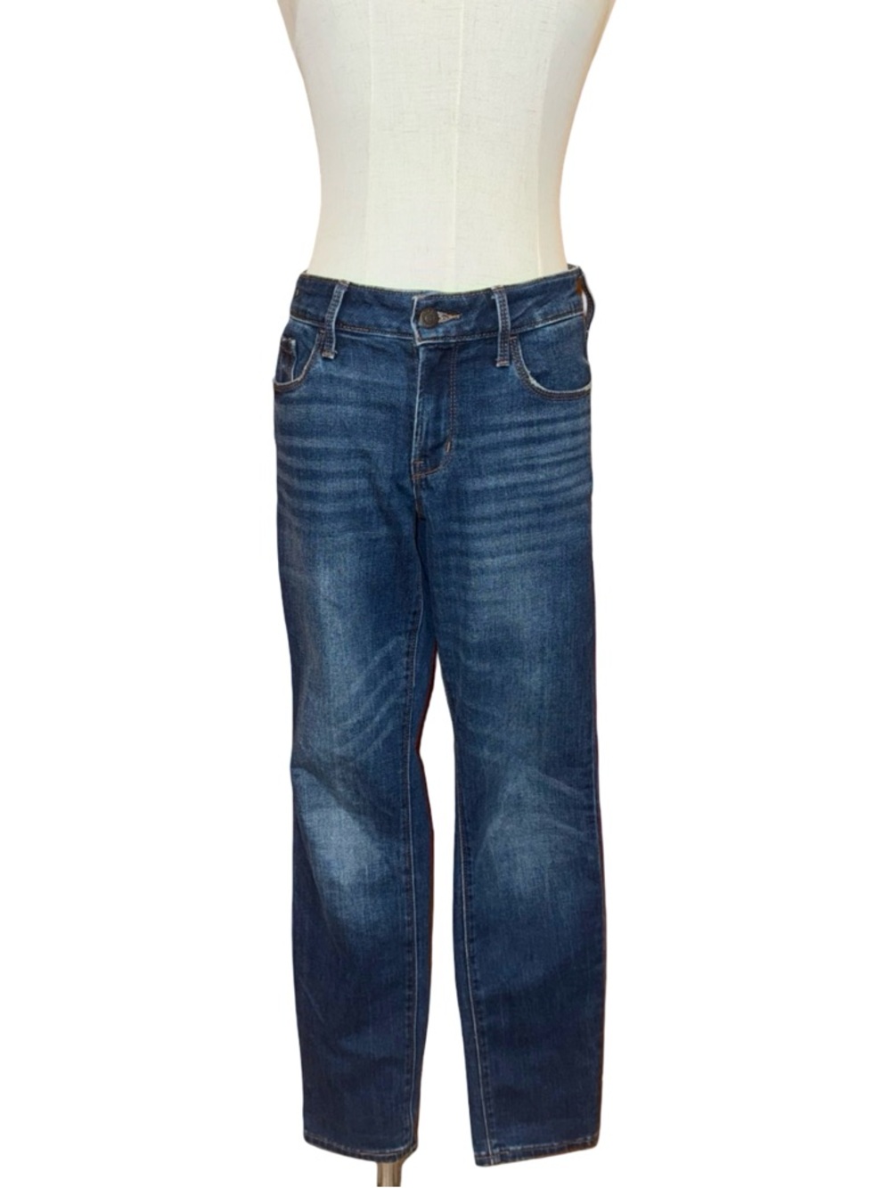 Old Navy Mid Rise Pop Icon Skinny Dark Denim Jeans Size 4P